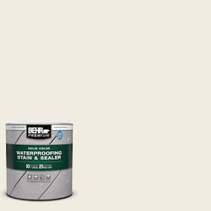 1 qt. #12 Swiss Coffee Solid Color Waterproofing Exterior Wood Stain and Sealer
