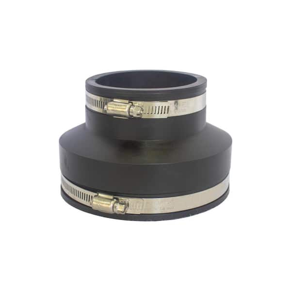 ECO FLO 4 in. Clay x 3 in. DWV Flexible PVC Coupling