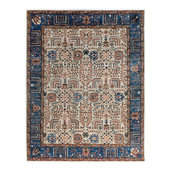 Solo Rugs Serapi Ivory 8 ft. x 10 ft. Tribal Wool Indoor Area Rug