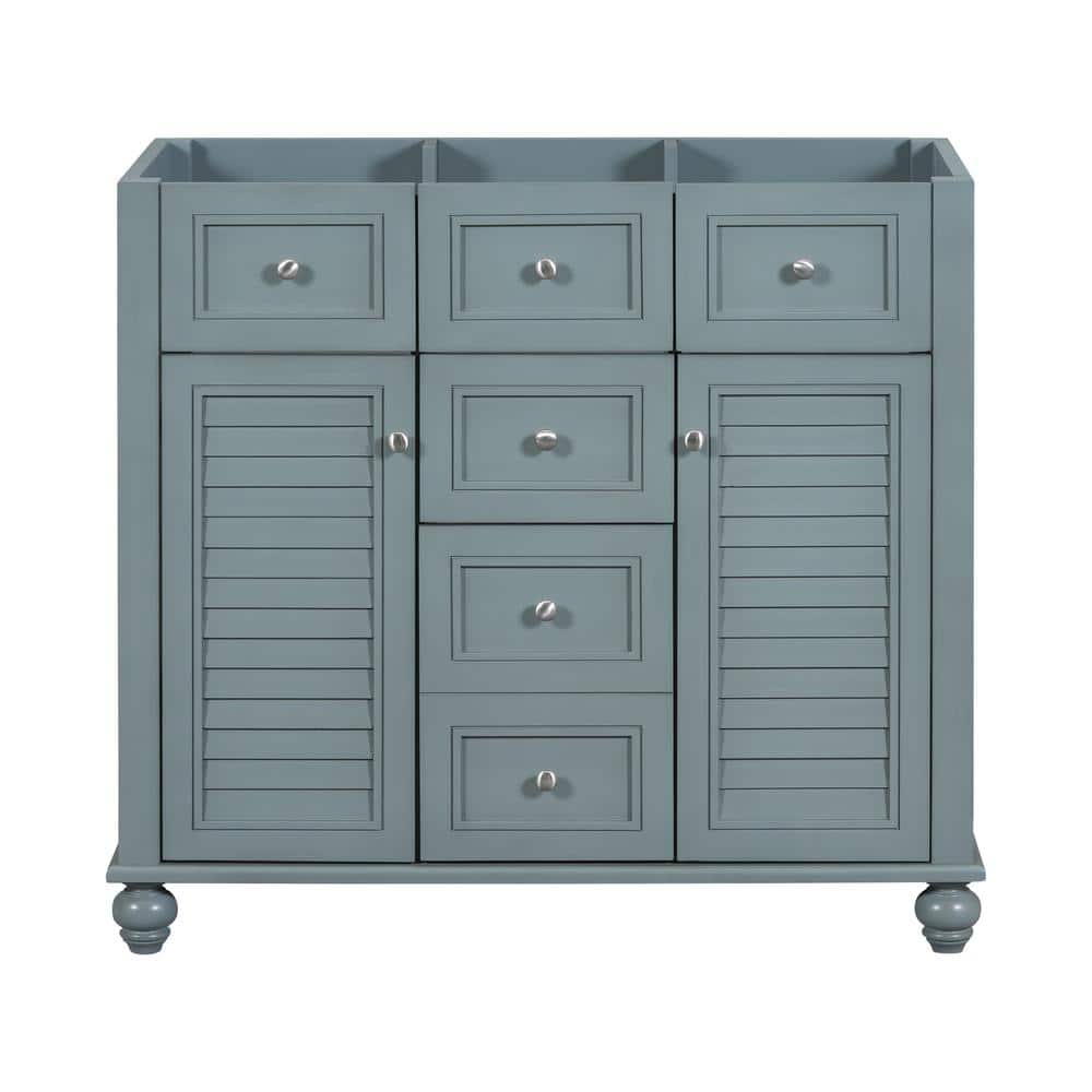 36 in. W x 18 in. D x 33 in. H Bath Vanity Cabinet without Top in Blue