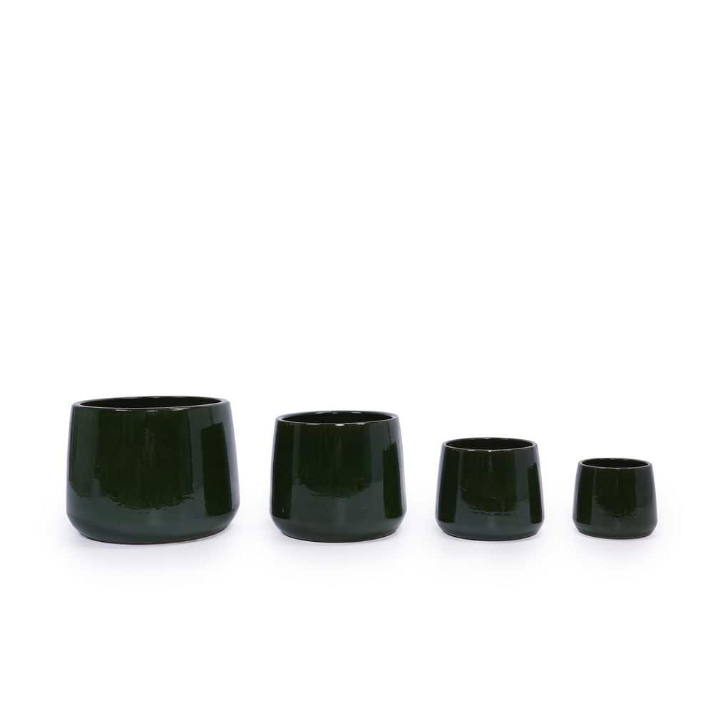 4-Pieces Ceramic Flowerpot Modern Planter for Patio Garden or Windowsills price history on PriceWatchPro