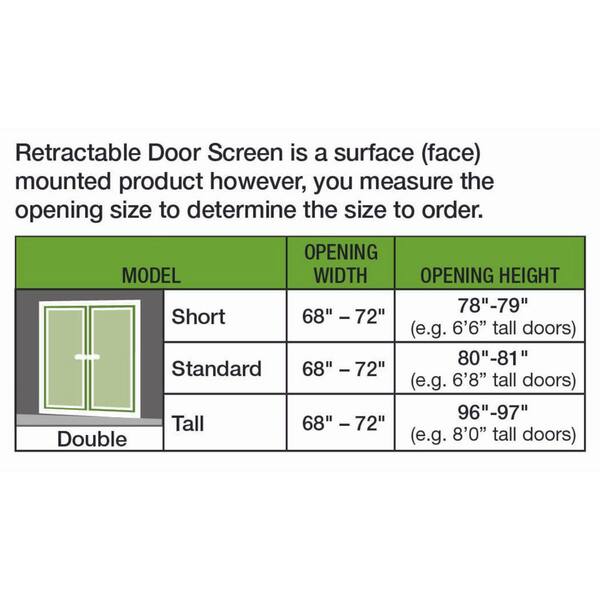 Weather Star 72 in. x 80 in. Brisa Sandstone Standard Double Retractable  Screen Door Kit 77020971 - The Home Depot