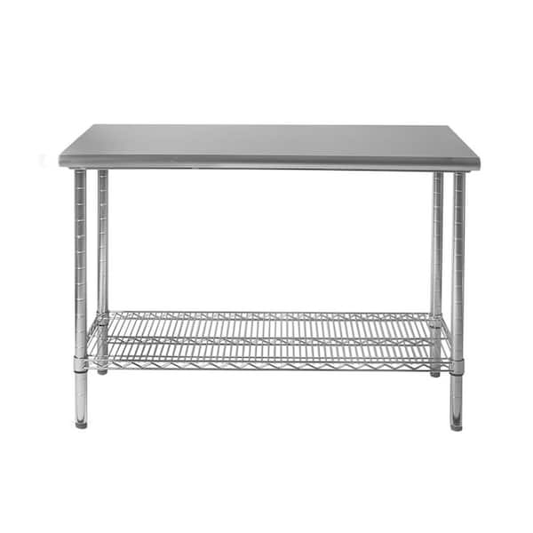 Seville Classics SHE18308SH Commercial NSF Stainless Steel Top Worktable Shelf