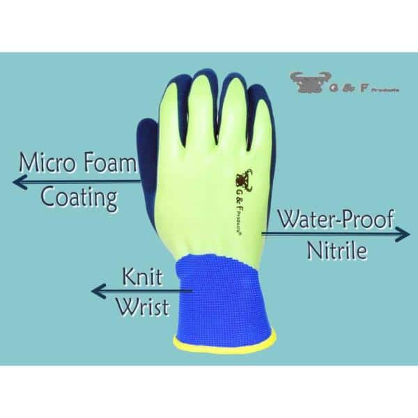 Oil Resistant Work Gloves w/Micro Sandy-Foam Nitrile Palm Coating