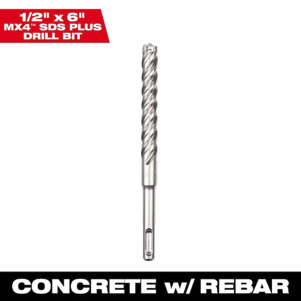 1/2 in. x 6 in. 4-Cutter SDS-PLUS Carbide Drill Bit