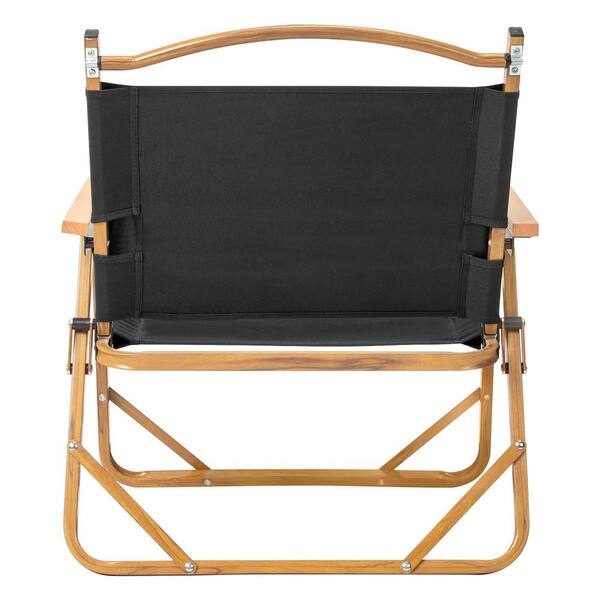 Afoxsos Aluminum Frame Folding Lawn Chair Black Oxford Fabric and