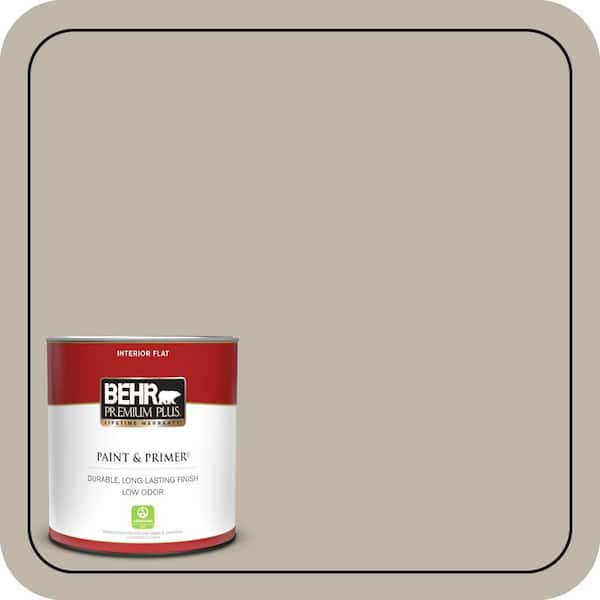 BEHR PREMIUM PLUS 1 qt. Home Decorators Collection #HDC-CT-21 Grey Mist Flat Low Odor Interior Paint & Primer