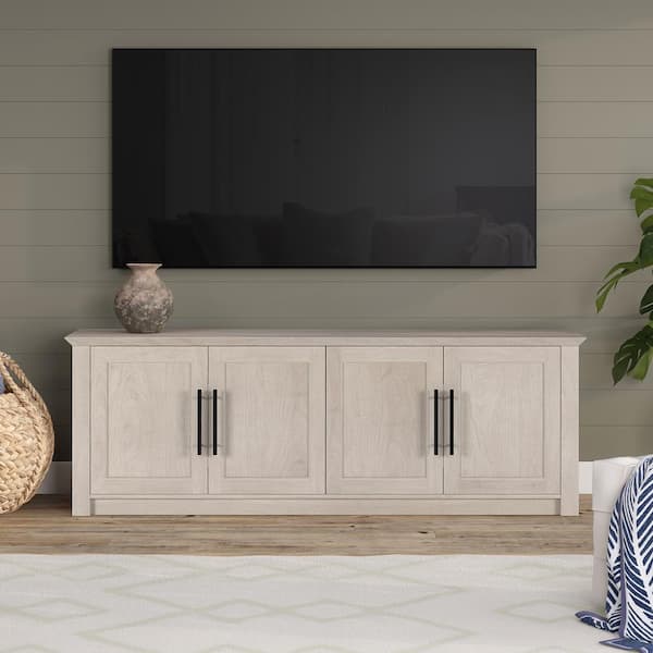 Thornwell 70 in. Alder White TV Stand Fits TV's up to 78 in.