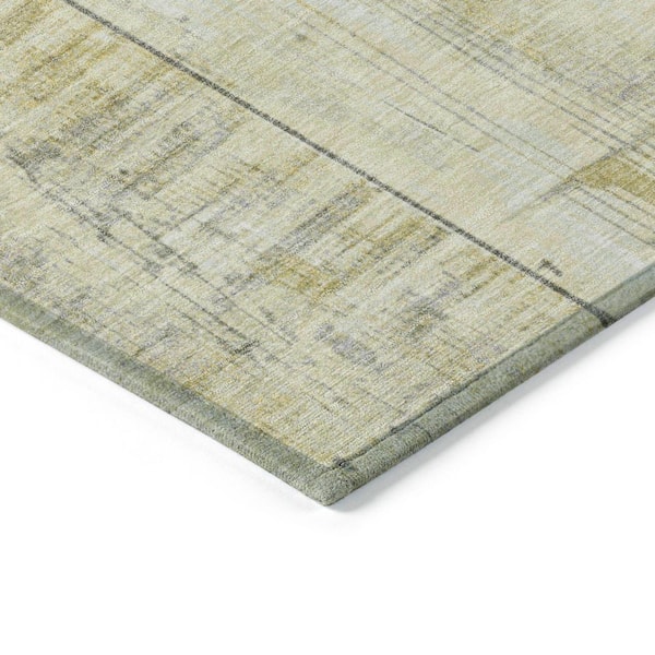 Chantille Machine Washable Indoor/Outdoor Abstract ACN1877 Gold 10 ft. x 14 ft. Accent Rug