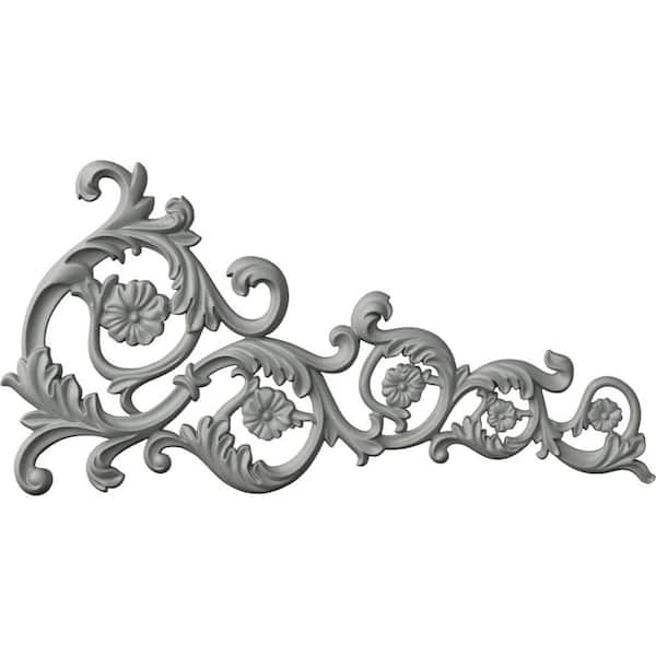 Ekena Millwork 1 in. x 29-3/4 in. x 15-1/4 in. Polyurethane Avery Left Onlay