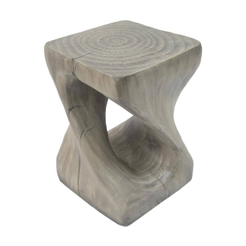 Gray Wood-like Texture Twist Shape Side Table price history on PriceWatchPro