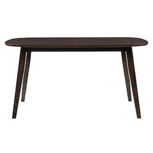 Tiffany 59 in. Rectangle Espresso Wood Stained Dining Table