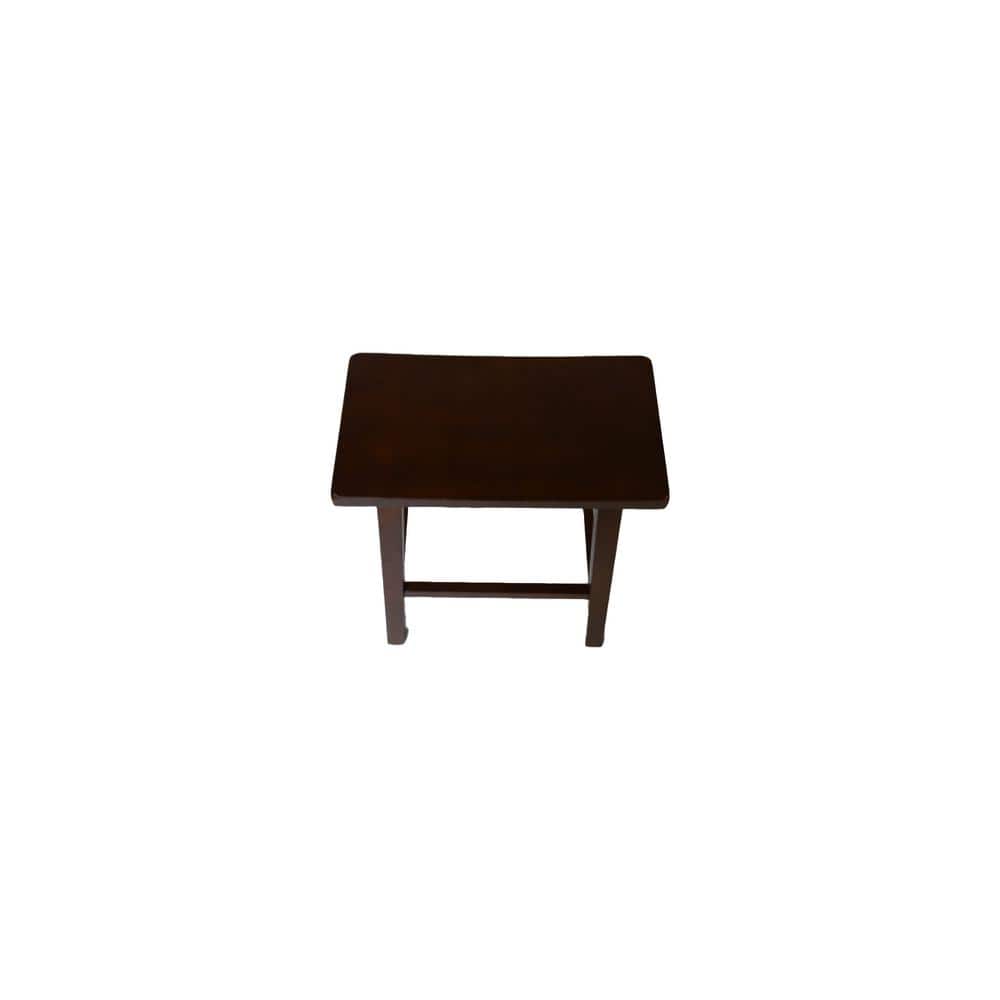 Walnut Saddle Style Backless Wood Counter Stool