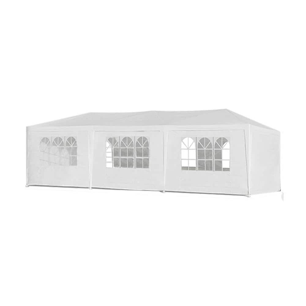 10 ft. x 30 ft. White Outdoor Portable Folding Wedding Party Pop Up Canopy 