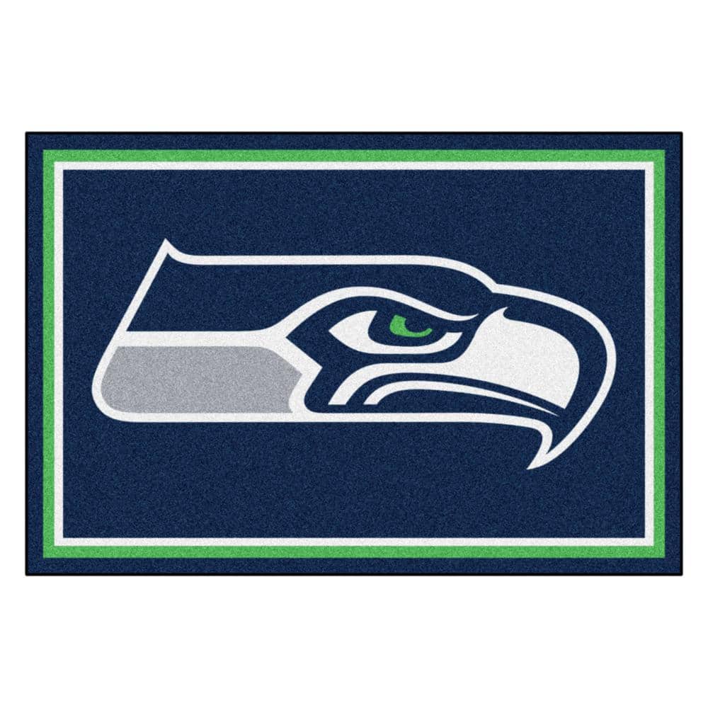 FANMATS Seattle Seahawks 5 ft. x 8 ft. Area Rug, Team Colors -  6605