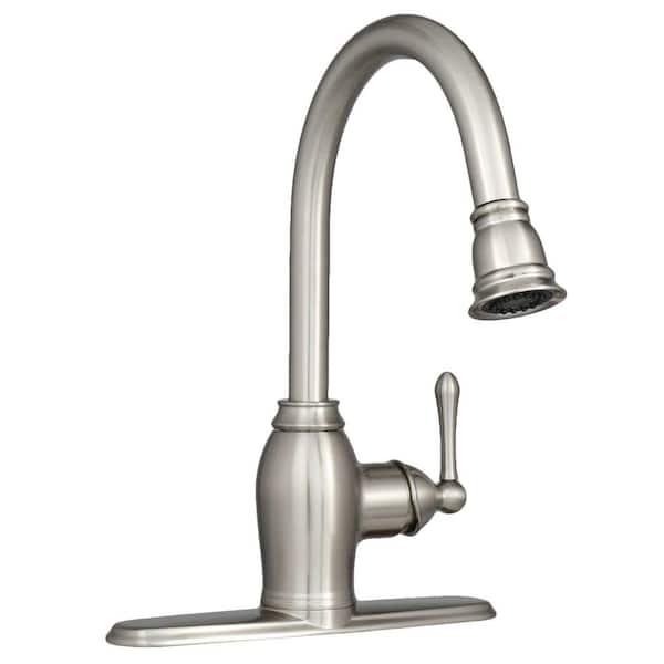 EZ-FLO Metro Collection European Flair Single-Handle Pull-Out Sprayer Kitchen Faucet in Brushed Nickel