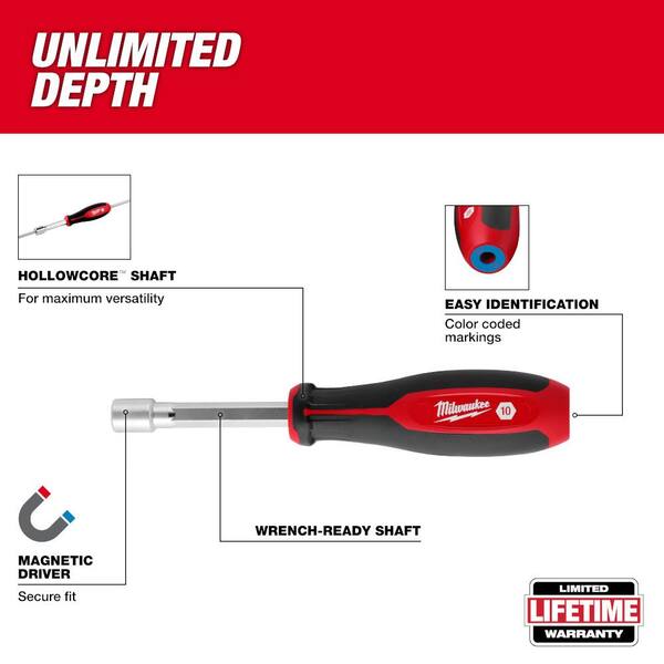 Milwaukee 8 mm HollowCore Magnetic Nut Driver 48-22-2565 - The