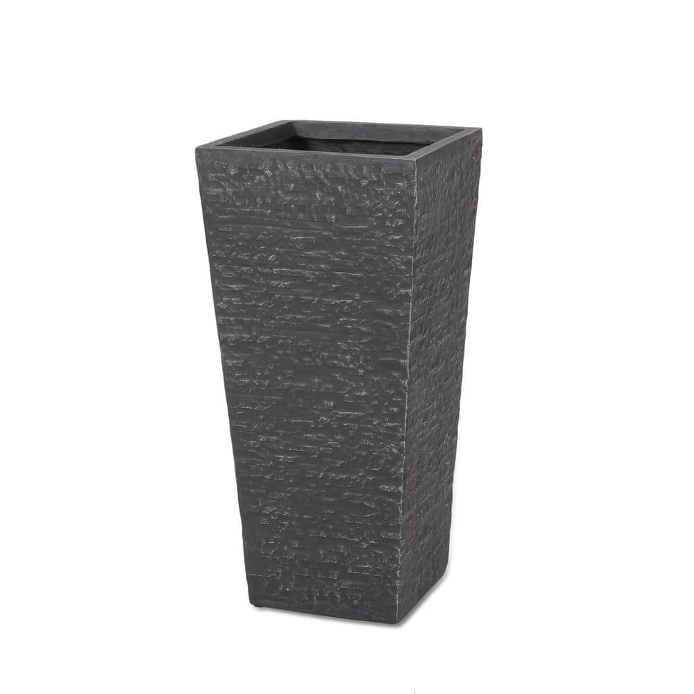 26.5 in. H Black Tapered Design Plastic Planter with Lightweight Concrete price history on PriceWatchPro