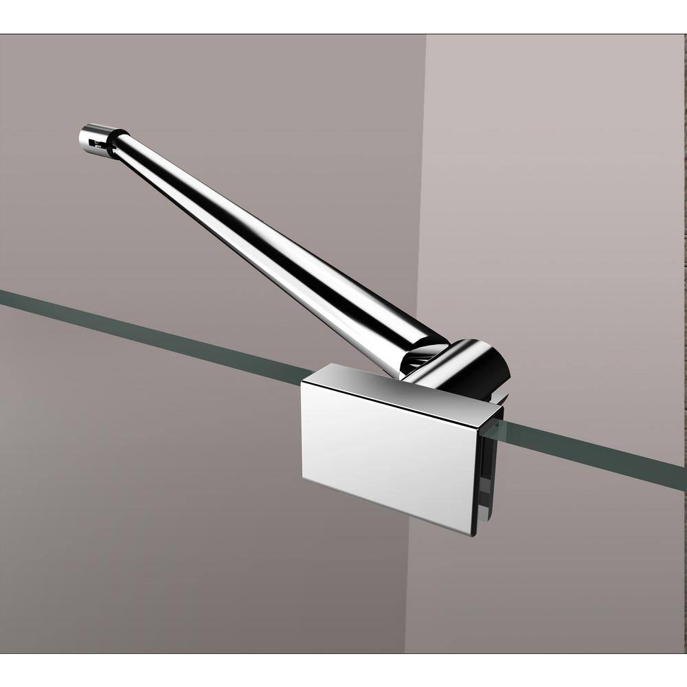 Belmore 55 x 72 Frameless Clear Glass Chrome Shower Door