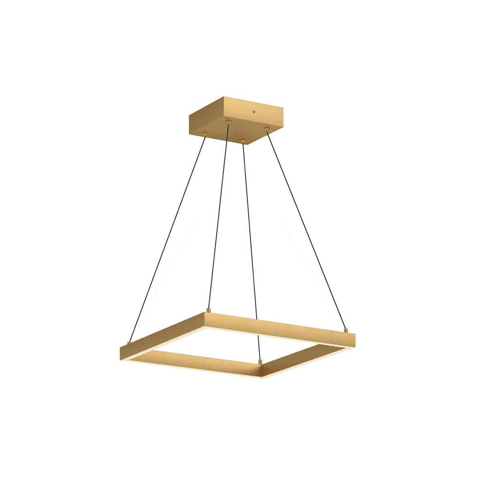 Kuzco Lighting Piazza 1 - Light Brushed Gold LED Single Pendant