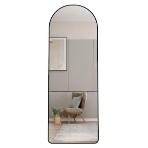 23.2 in. W x 64.9 in. H Aluminium Alloy Framed Full-Length Mirror Arched Wall Mirror for Bedroom Bathroom Changing Room