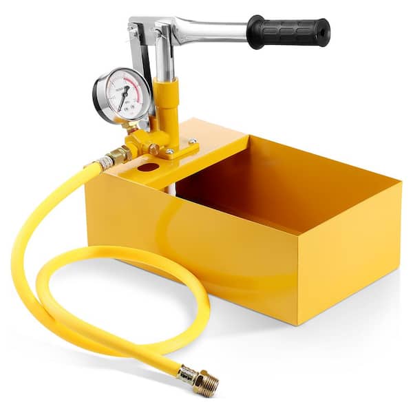 Hydrostatic Test Pump 1 in. Aluminum Max 362 PSI Single Valve Hydraulic Manual Water Pressure Tester Kit 3 ft. Hose