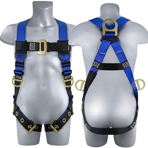 Full Body Safety Harness Fall Protection with 5-Point Adjustment and Back D-Ring for Construction Work