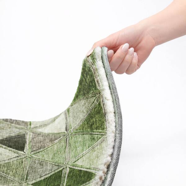 Dream Shag Premium Machine Washable Abstract ADS722 Aloe 10 ft. x 14 ft. Area Rug