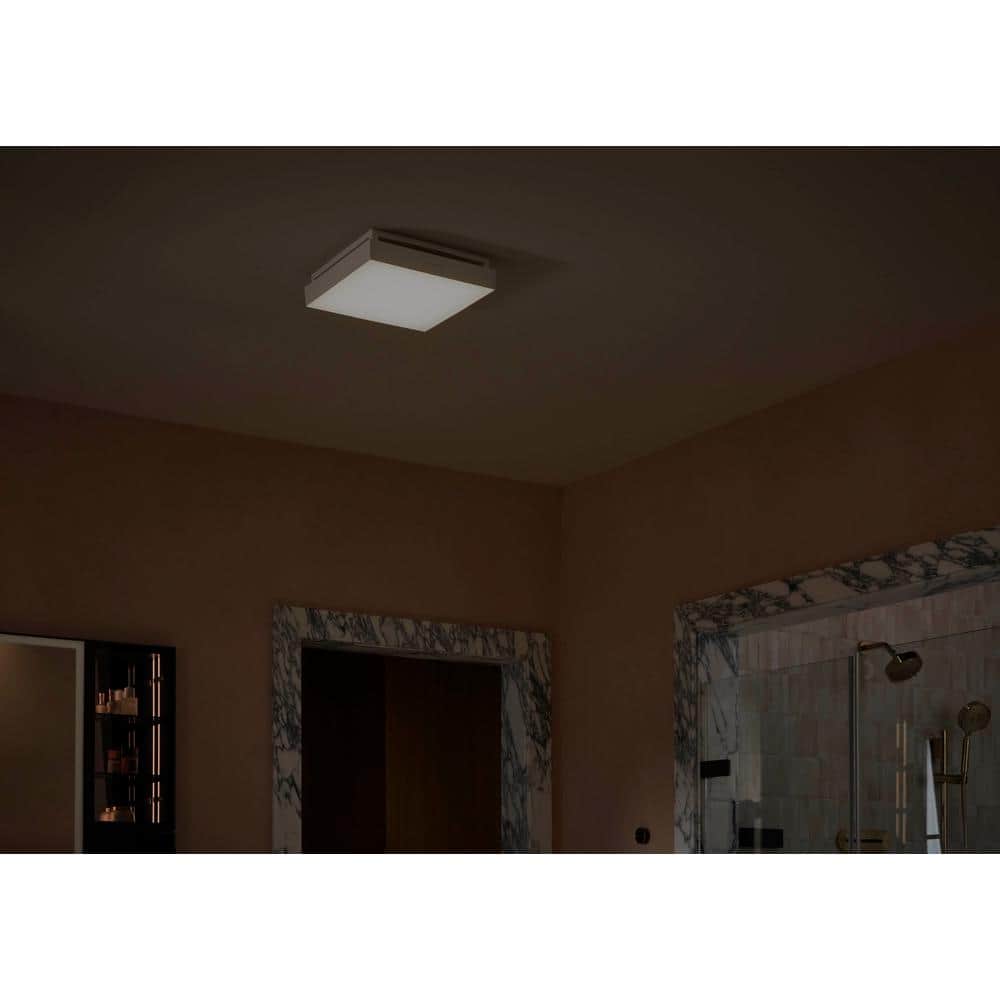 Kohler White Steel LED Ceiling Mount Exhaust Fan