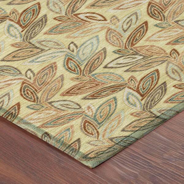 Chantille Machine Washable Indoor/Outdoor Abstract ACN2557 Wheat 2 ft. x 3 ft. Accent Rug