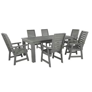 Weatherly Coastal Teak 7-Piece Recycled Plastic Rectangular Outdoor Dining Set