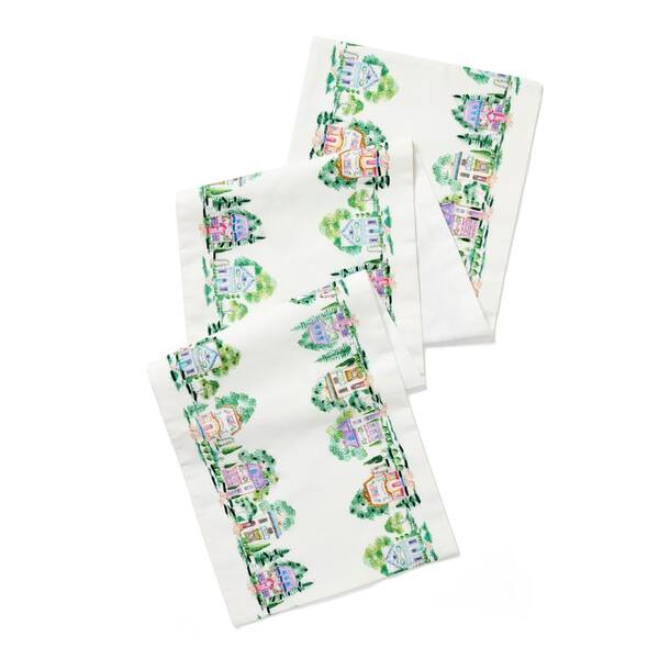Spice Village Print Embroidered Runner, Multicolor - 14"W x 70"L