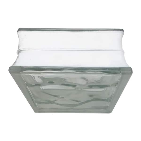 Seves WN8X8 Nubio 4 in. Thick Series 8 in. x 8 in. x 4 in. 8-Pack Wave Pattern Glass Block Actual 7.75 x 7.75 x 3.88 in.