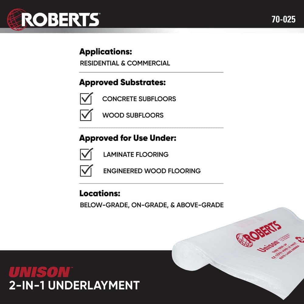 Roberts Unison 3/32" Polyethylene Foam Underlayment