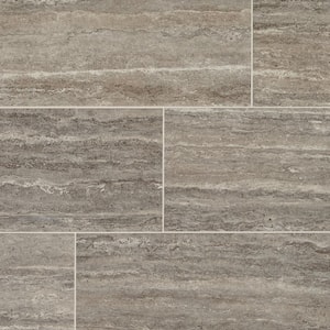Stonehollow Smoky Taupe 12 in. x 24 in. Glazed Porcelain Floor and Wall Tile (15.6 sq. ft. / case)