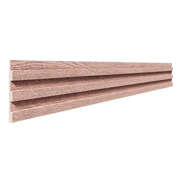 0.375 in. D x 5 in. W x 47.5 in. L Unfinished Red Oak Wood Accent Wall Panel Moulding