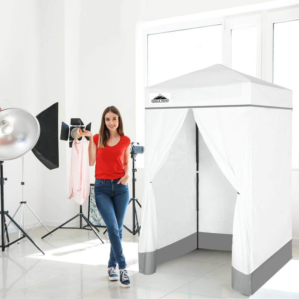 EAGLE PEAK 4 ft. x 4 ft. Pop Up Privacy Tent Foldable Outdoor Portable ...