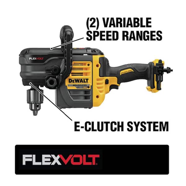 FLEXVOLT 60V MAX Cordless Brushless 1/2 in. Stud and Joist Drill with E-Clutch (Tool Only) DCD460B The Home Depot