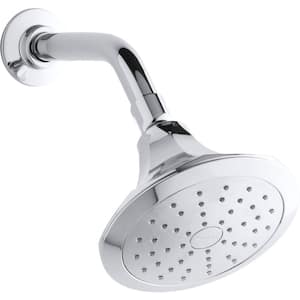 Memoirs 1-Spray Patterns 5.5 in. Wall Mount Fixed Shower Head in Polished Chrome