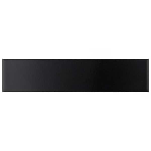 Metro Soho Subway Matte Black 2 in. x 8 in. Porcelain Floor and Wall Take Home Tile Sample