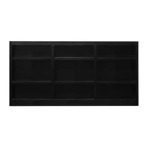 36 in. Espresso Wood 9-shelf Standard Bookcase with Adjustable Shelves