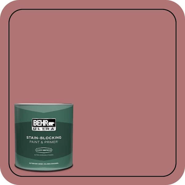 BEHR ULTRA 1 qt. #S140-5 Red Gerbera Extra Durable Semi-Gloss Enamel Interior Paint & Primer