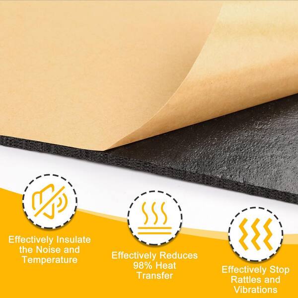 thumbnail image 2 of 12 Sheets Car Sound Deadening - 6mm Closed Cell Foam, Self-Adhesive, By Car Insulation UK 2 of 6