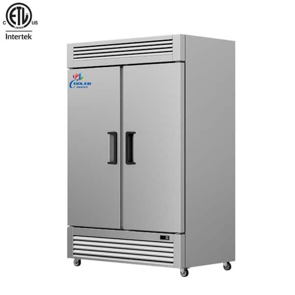 54 in. W. 48 cu. ft. NSF Auto Defrost 2-Door Commercial Reach In Upright Freezer in Stainless Steel