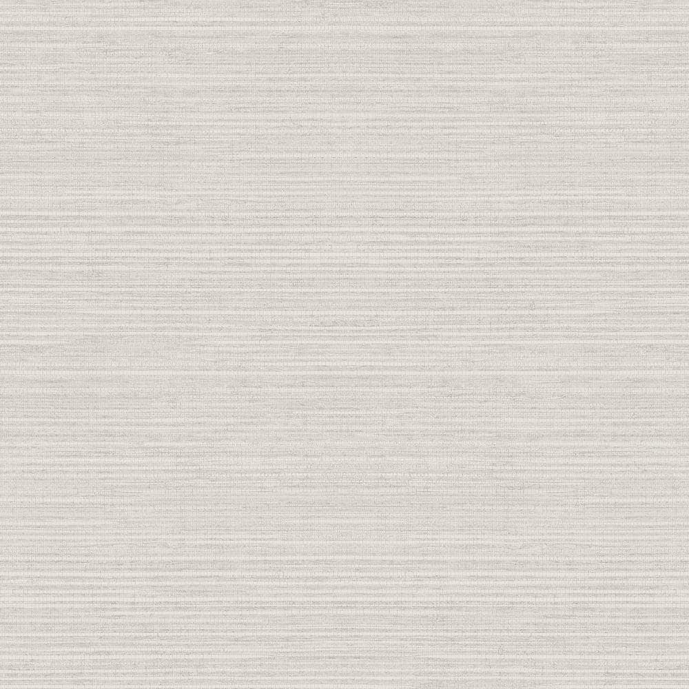 Grasscloth Design Light Grey Matte Finish Vinyl on Non-Woven Non-Pasted Wal
