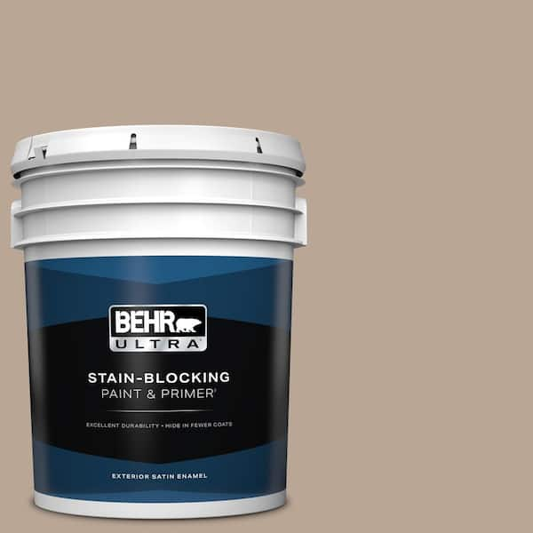 BEHR ULTRA 5 gal. #BXC-43 Desert Sandstorm Satin Enamel Exterior Paint & Primer