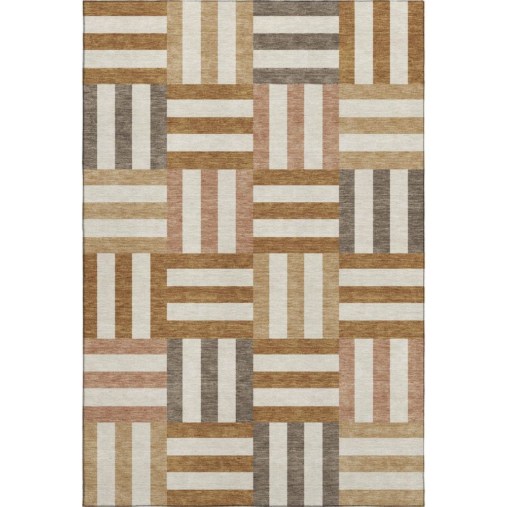 Mayfield Premium Machine Washable Abstract AMF2332 Paprika 10 ft. x 14 ft. Area Rug price history on PriceWatchPro