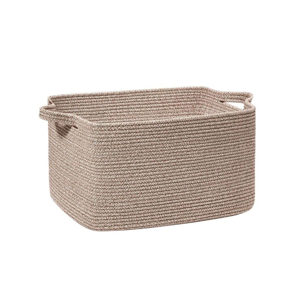 Brown large 21.6 in. x 11.8 in. Cotton Decorative Basket with Handles，Suitable for living rooms, bedrooms, etc. price history on PriceWatchPro