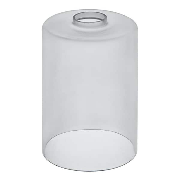 PRIVATE BRAND UNBRANDED 7.71 in. Gray Glass Cylindrical Pendant Lamp Shade With 2.25 in. Fitter