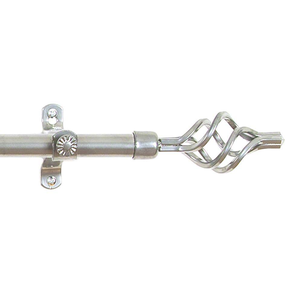 Achim Metallo Decorative Curtain Rod and Finial Lexus